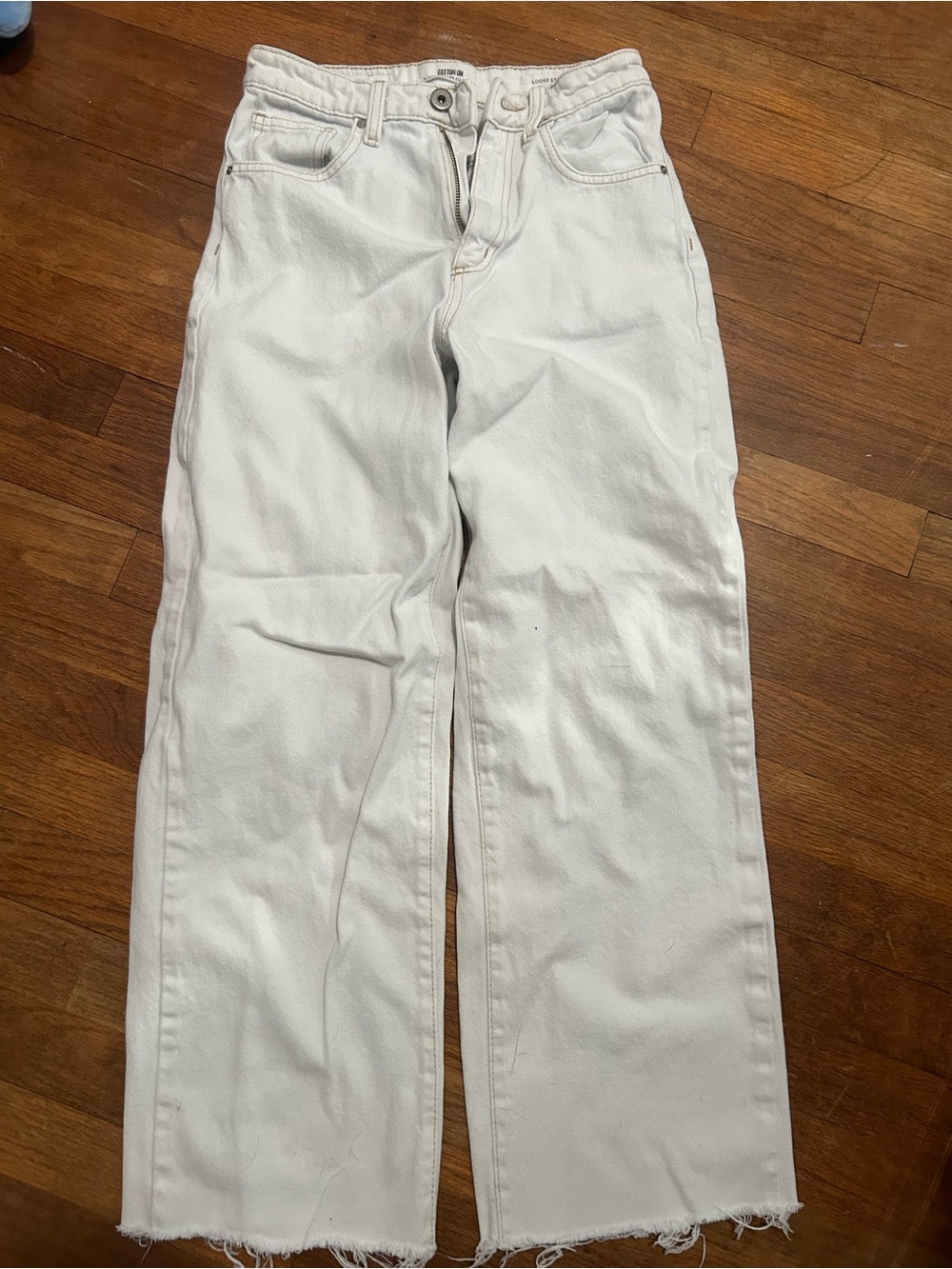 Women's Cotton On High-Rise Straight Leg Jeans - White